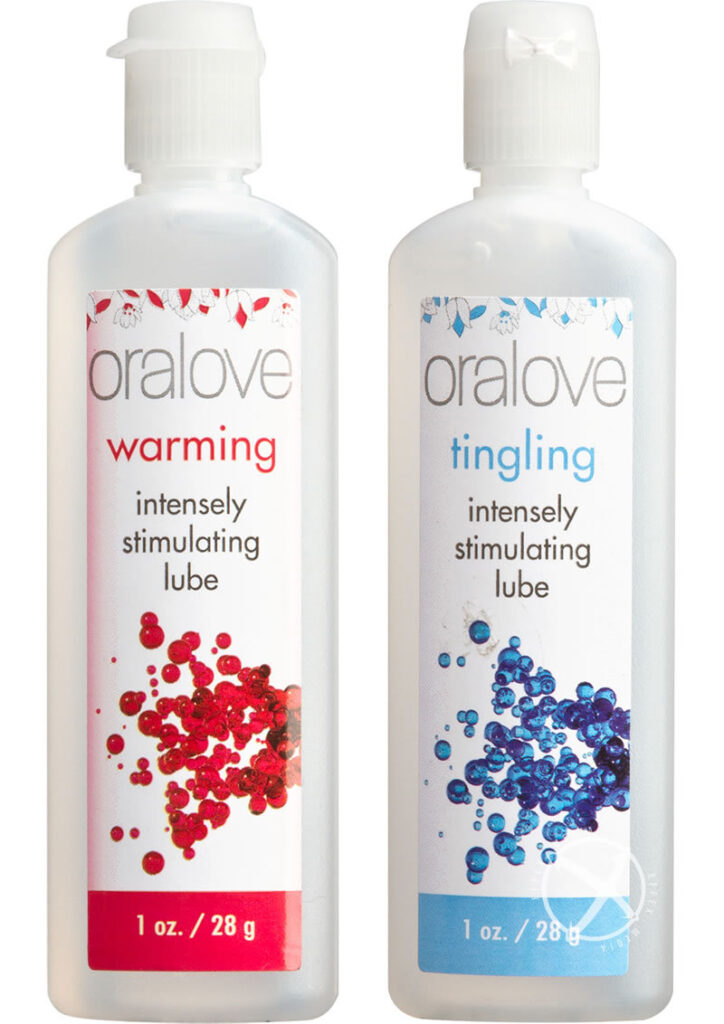 ORALOVE DYNAMIC DUO LICKABLE WARMING AND TINGLING LUBES 1 OUNCE 2 EACH PER SET