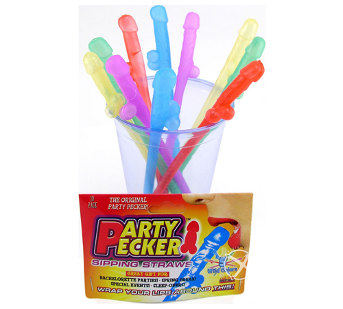 Party Pecker Drinking Straws