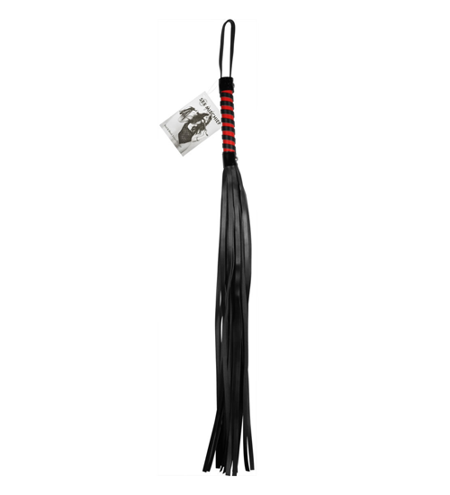 Sex And Mischief Red And Black Stripe Flogger