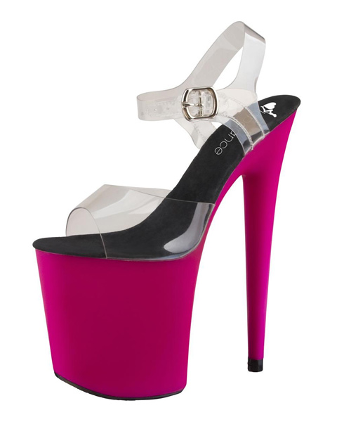 Pink and black UV stiletto